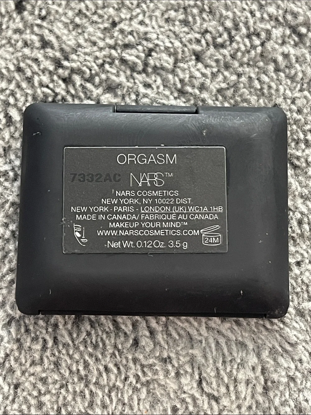 NARS Matte Black Compact with White Logo